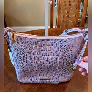 NWT Brahmin Katie in Violet Wonderland. Iridescent Lavender Crossbody.